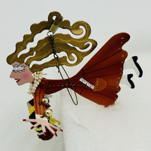 Fanciful Flights by Karen Rossi for Silvestri "Teacher" Metal Ornament Signed - Picture 3 of 5